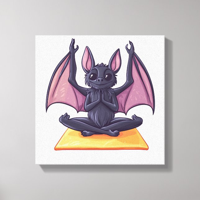 Bat Yoga Flow Canvas Print (Front)