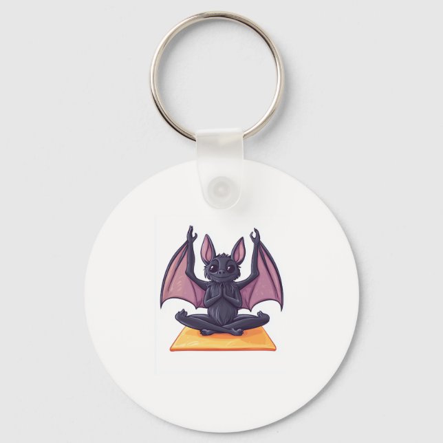 Bat Yoga Flow Key Ring (Front)