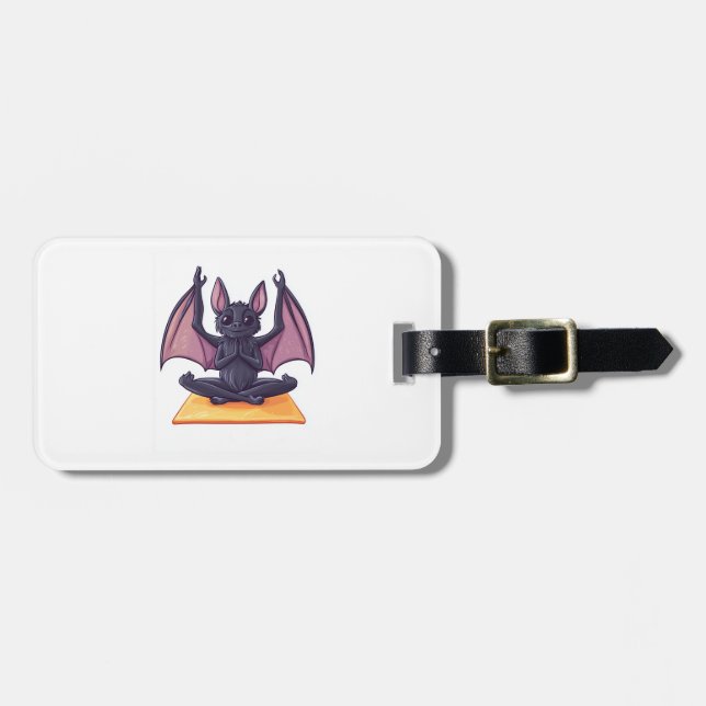 Bat Yoga Flow Luggage Tag (Front Horizontal)