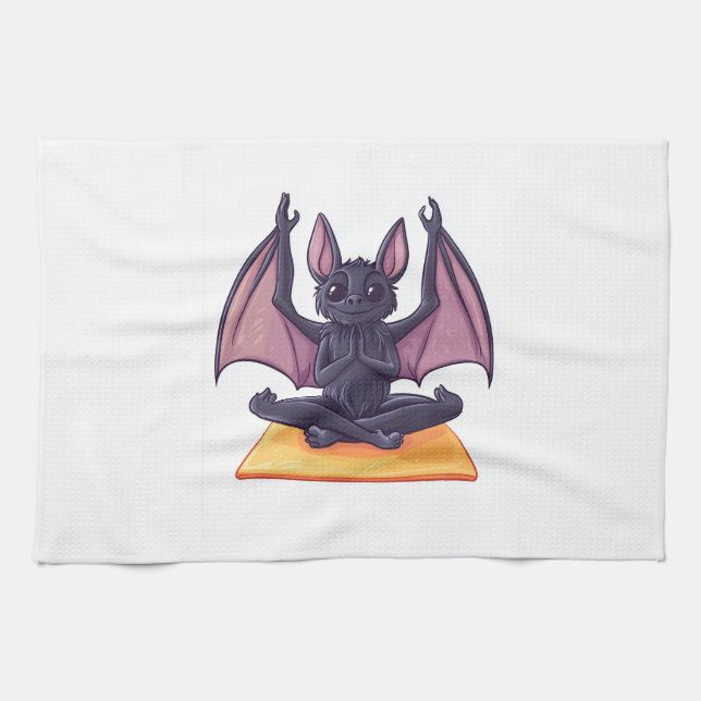 Bat Yoga Flow Tea Towel (Horizontal)