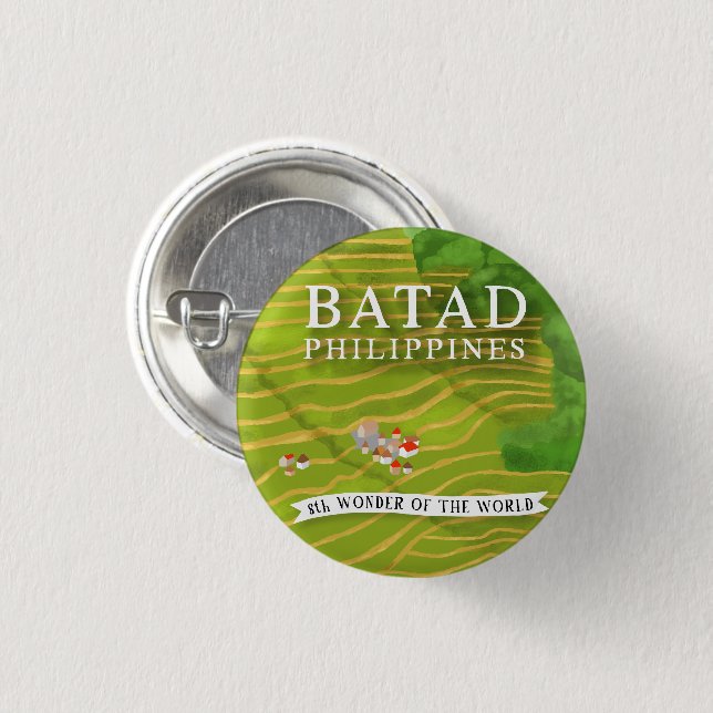 Batad Philippines 3 Cm Round Badge (Front & Back)