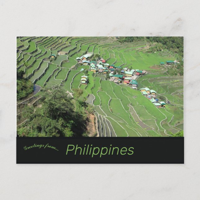 Batad Rice Terraces Near Banaue Ifugao Philippines Postcard (Front)