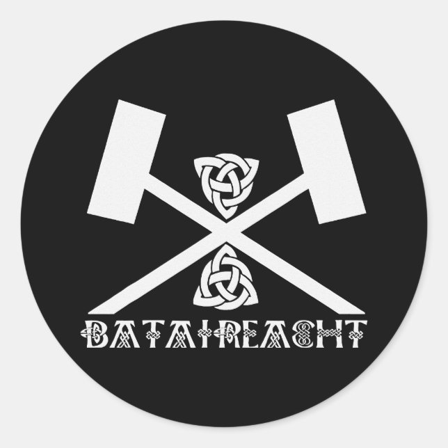 Bataireacht Irish Stick Fighting Ireland Martial Classic Round Sticker (Front)