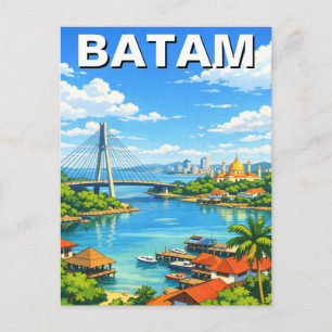 Batam Indonesia Travel Postcard