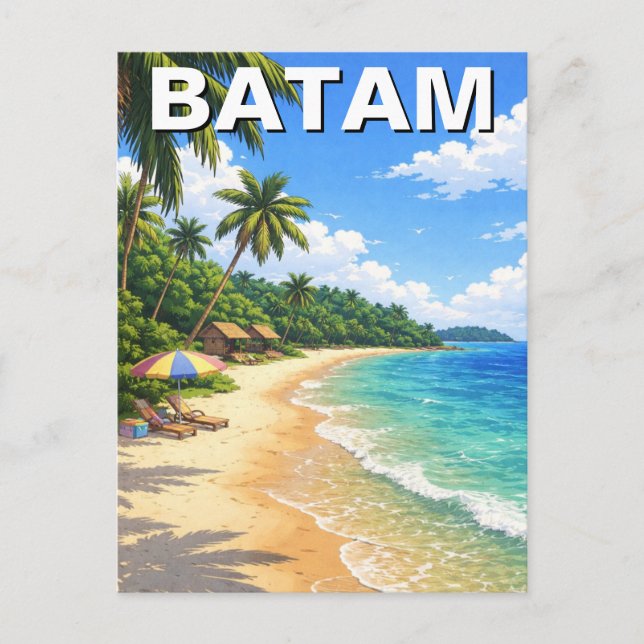 Batam Indonesia Travel Postcard (Front)
