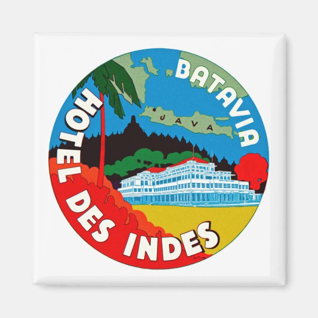 Batavia Hotel Des Indies Magnet (Front)