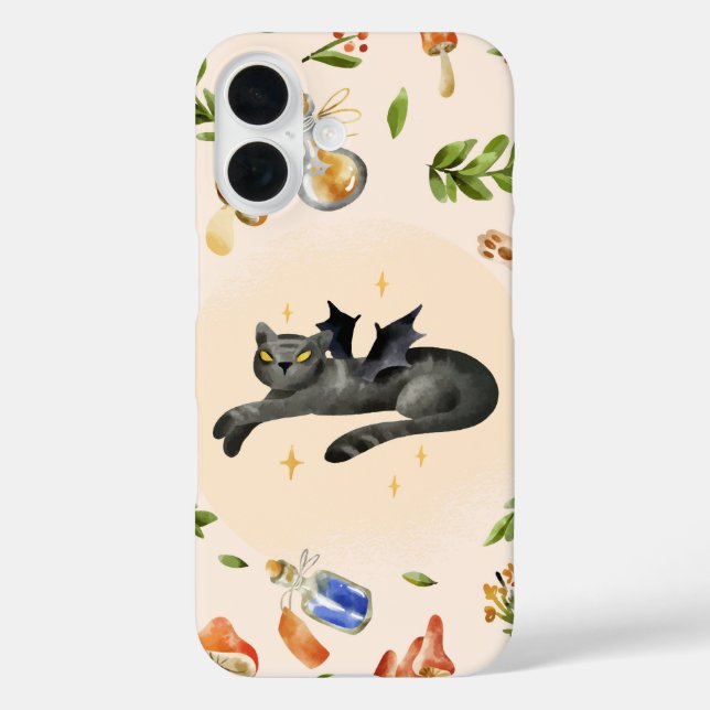 Batcat Magic – Cute Witchy Halloween Case-Mate iPhone Case (Back)