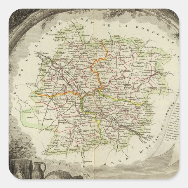 Batch and Garonne Square Sticker (Front)