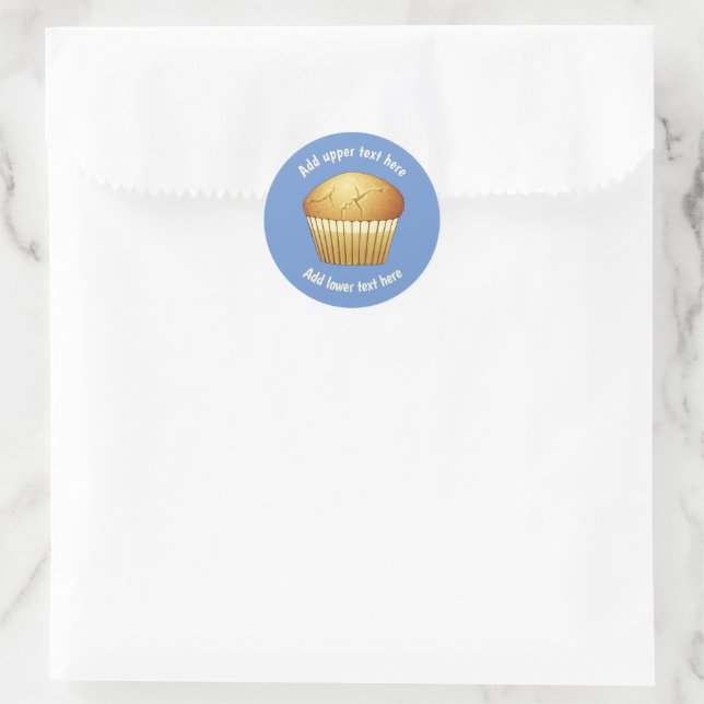 Batch of Muffins - Add 2 lines of custom text to Classic Round Sticker (Bag)