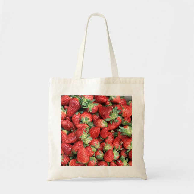 Batch of Red Juicy Strawberries Tote Bag (Front)