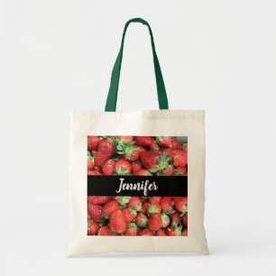 Batch of Red Juicy Strawberries Tote Bag