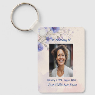 Batchelor Button Memorial on Photo Keepsake Key Ring