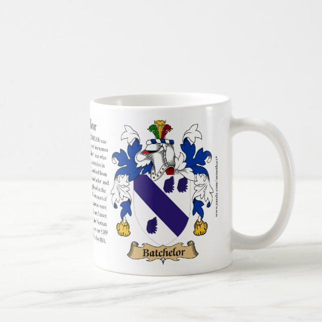 Batchelor, the Origin, the Meaning and the Crest Coffee Mug (Right)