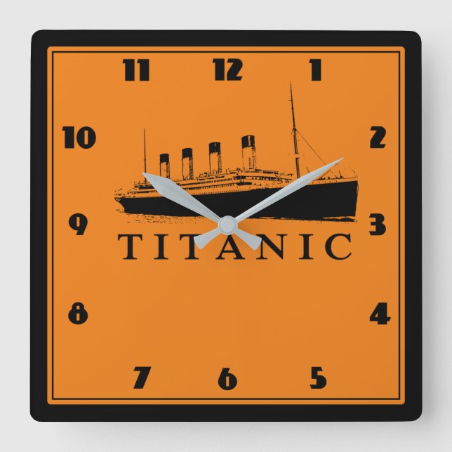 Bâteau populaire square wall clock (Front)