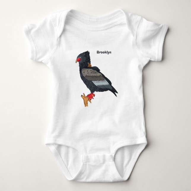 Bateleur Eagle illustration  Baby Bodysuit (Front)