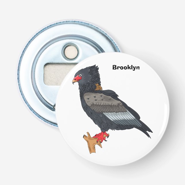 Bateleur Eagle illustration  Bottle Opener (Front)