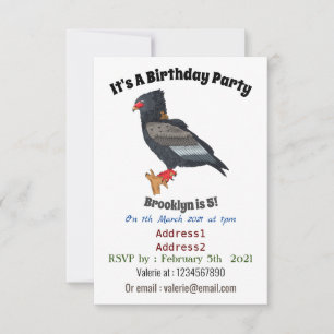 Bateleur Eagle illustration Invitation