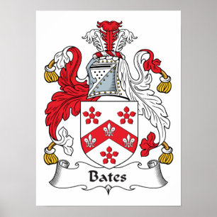 Bates Family Crest Poster