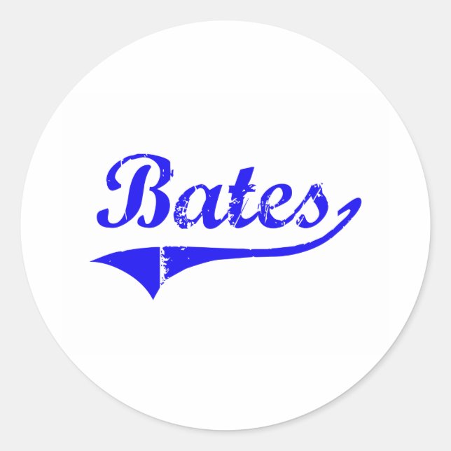 Bates Surname Classic Style Classic Round Sticker (Front)