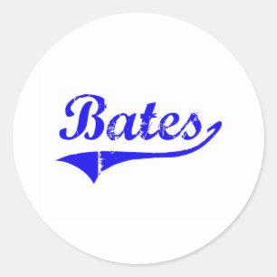 Bates Surname Classic Style Classic Round Sticker