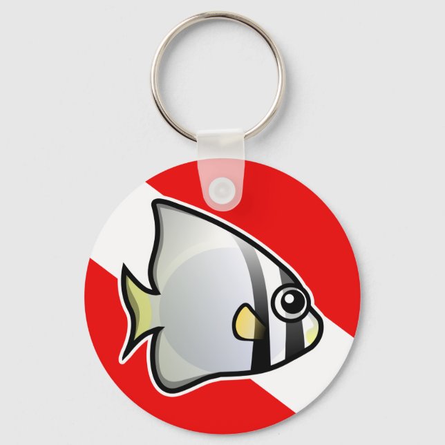 Batfish Dive Flag Key Ring (Front)