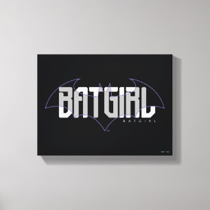 Batgirl Hi-Tech Name Graphic Canvas Print