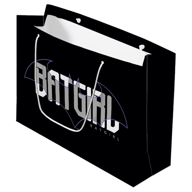 Batgirl Hi-Tech Name Graphic Large Gift Bag (Front Angled)