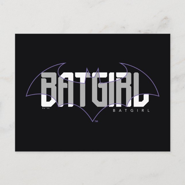 Batgirl Hi-Tech Name Graphic Postcard (Front)