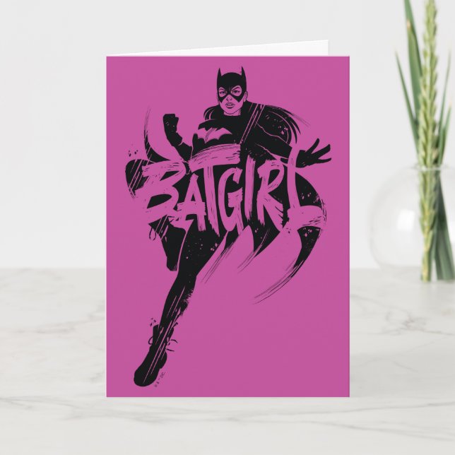 Batgirl Ink Brush Name Card (Front)