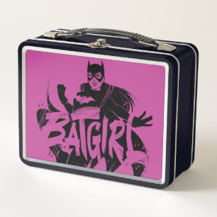 Batgirl Ink Brush Name Metal Lunch Box