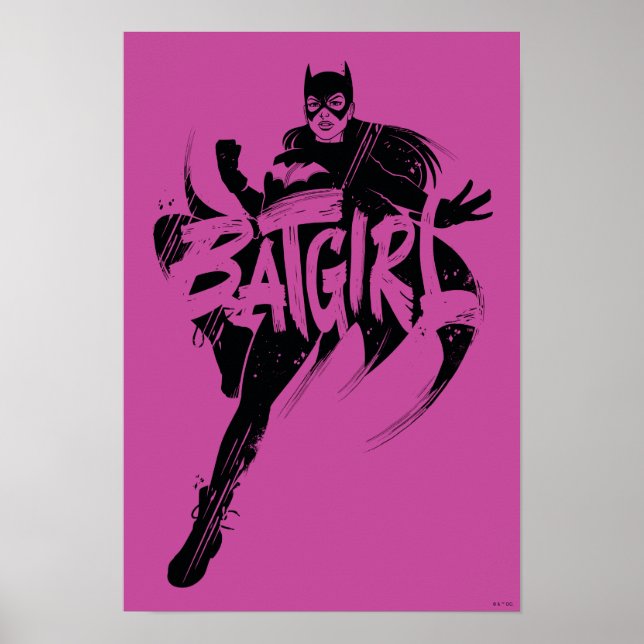 Batgirl Ink Brush Name Poster (Front)