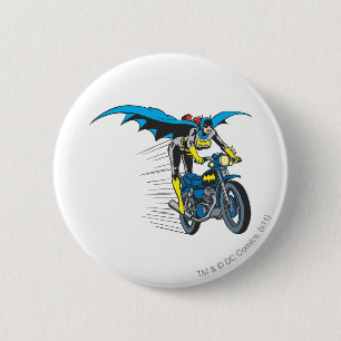 Batgirl on Batcycle 6 Cm Round Badge