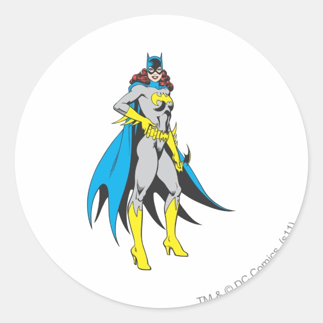 Batgirl Poses Classic Round Sticker (Front)