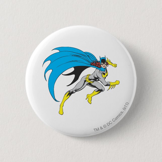Batgirl Runs 6 Cm Round Badge (Front)
