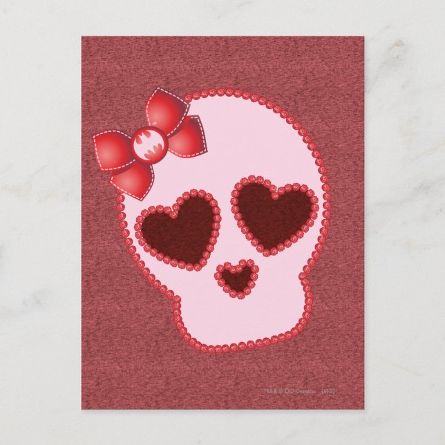 Batgirl Skull With Bow Postcard (Front)