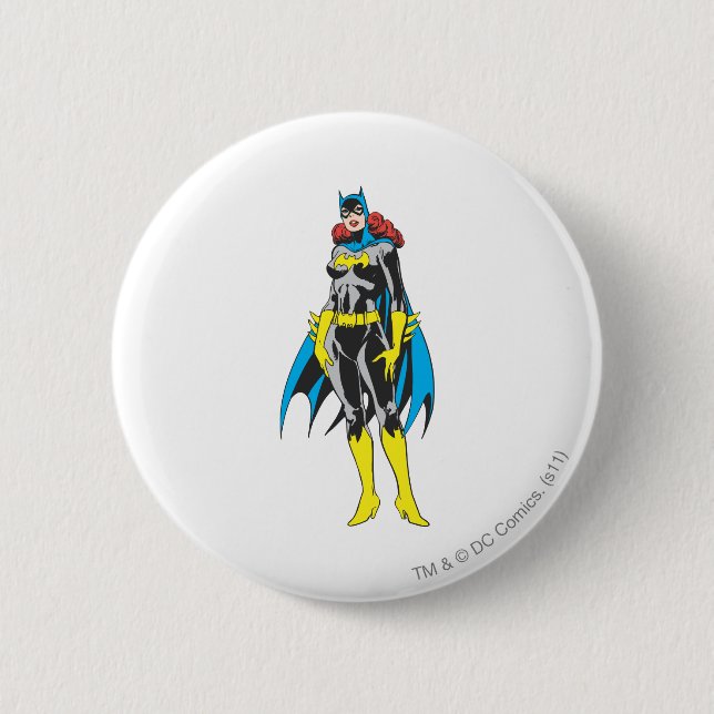 Batgirl Stands 6 Cm Round Badge (Front)