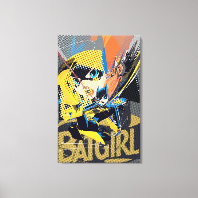 Batgirl Swinging Kick Canvas Print (Front)