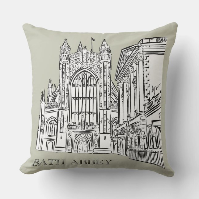 Bath Abbey, Bath, England Cushion (Front)