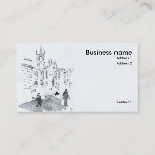 Bath Abbey Drawing Business Card
