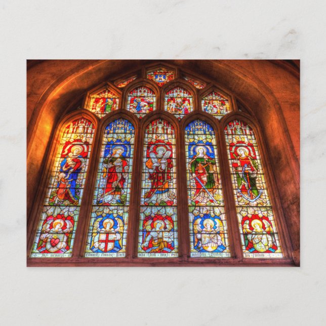 Bath Abbey Stained Glass Window Postcard (Front)