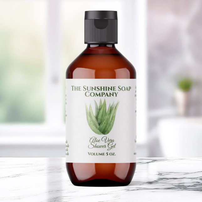 Bath and Body Product Label - aloe vera  rectangle (Creator Uploaded)