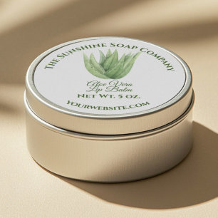 Bath and Body Product Label - aloe vera - white