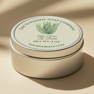 Bath and Body Product Label - aloe vera - yellow