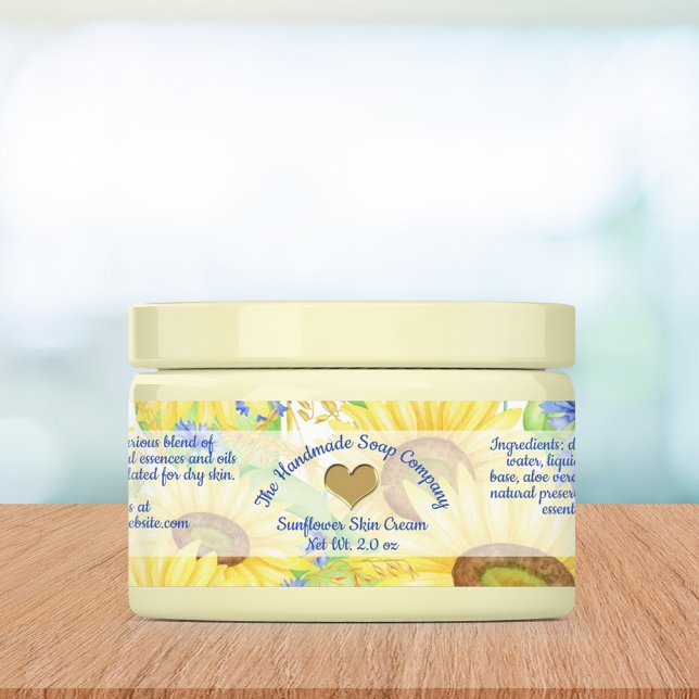 Bath and Body Product Label - Sunflowers - small (Creator Uploaded)