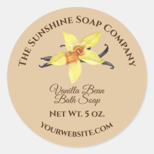 Bath and Body Product Label - vanilla - circle1