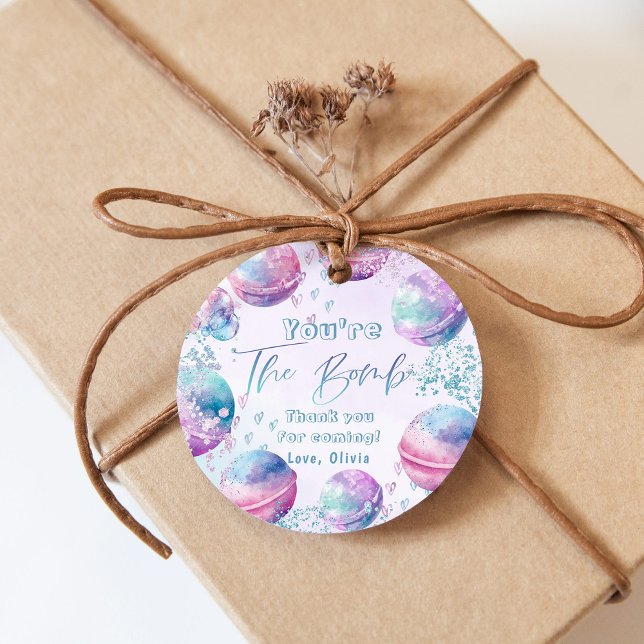 Bath bomb making birthday party thank you favour tags (Creator Uploaded)
