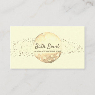 Bath Bomb Natural Soap Spa Gold Business Card