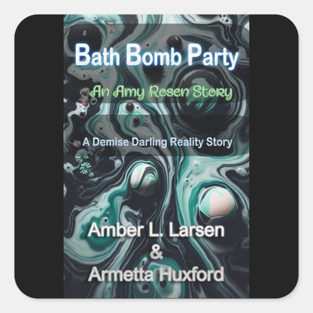 Bath Bomb Party Cover Square Sticker (Front)