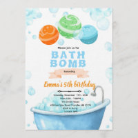 Bath bomb Party Invitation