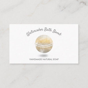 Bath Bomb Spa Natural Soap Gold Spa Business Card